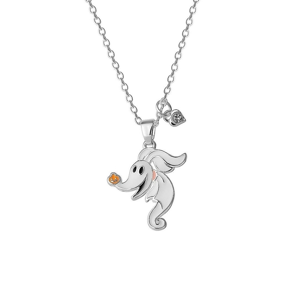 Disney Nightmare Before Christmas Silver Plate Zero Necklace Nwt - Picture 2 of 3